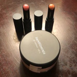 New Trio- BareMinerals Mineral Veil + 2 Lipsticks